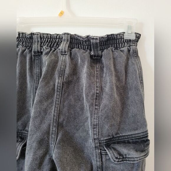 Simple Society Baggy Cargo Jeans High Waist Gray Denim Y2K 90s Skater Grunge 29 - Picture 7 of 9